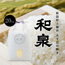 【ふるさと納税】先行予約 新米 令和8年 新潟県 上越産 みずほの輝き 20kg （5kg×4袋） 和泉 ワイズファーム 上越市 精米 米 ギフト 喜ばれる　お届け：2026年10月中旬～12月下旬まで