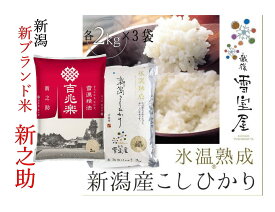 【ふるさと納税】【令和7年産】阿賀野市産 「 新之助 ＆ 雪室米 」 ぜいたく 食べ比べ 各6kg 新潟県 阿賀野市 米 こめ コメ 白米 精米