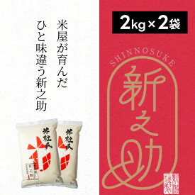 【ふるさと納税】【令和7年産】 特別栽培米 新之助 4kg (2kg×2袋) 米杜氏 壱成 白米 精米 大粒 つや 光沢 弾力 芳醇 新潟県 米 こめ コメ