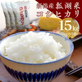【ふるさと納税】【 令和7年産 】新潟産 コシヒカリ 瓢湖米 15kg(5kg×3袋) 白米 精米 米 こめ コメ
