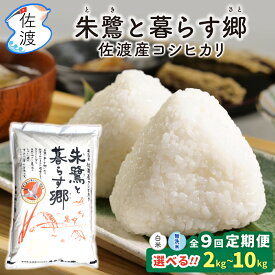 【ふるさと納税】【9か月定期便】米 コシヒカリ 2kg 4kg 5kg 10kg 選べる 令和8年産 白米 無洗米 特別栽培米 朱鷺と暮らす郷 こしひかり ごはん おにぎり 新潟県 佐渡市