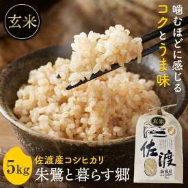 【ふるさと納税】米 玄米 朱鷺と暮らす郷 佐渡産 コシヒカリ ( 5kg ) | お米 こめ 食品 人気 おすすめ 送料無料