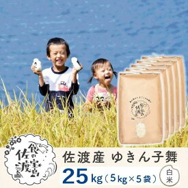 【ふるさと納税】佐渡島産 ゆきん子舞 白米25kg(5kg×5袋)【令和5年産】 | お米 こめ 白米 食品 人気 おすすめ 送料無料