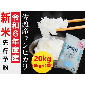 【ふるさと納税】【令和6年度産新米・先行予約】佐渡羽茂産コシヒカリ 5kg×4袋セット | お米 こめ 白米 食品 人気 おすすめ 送料無料