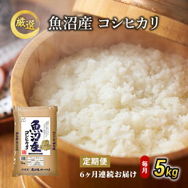 【ふるさと納税】魚沼産 コシヒカリ 5kg 6ヶ月 連続お届け ( 米 定期便 お米 こめ コメ おこめ 白米 こしひかり 6回 30kg お楽しみ ) 　お届け：寄附入金月の翌月より発送