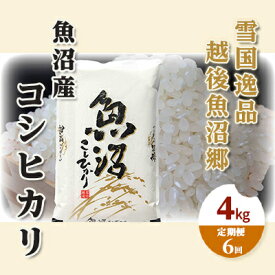 【ふるさと納税】【定期便：雪国逸品 精米4kg×6ヶ月】越後魚沼郷 魚沼産コシヒカリ　【定期便・ お米 人 自然調和 ミネラル 奇跡 自然環境 努カ 香り つや 粘り 極上 】