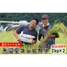 【ふるさと納税】令和7年産 富永ファーム「田でん物語」魚沼産コシヒカリ（精米）4kg（2kg×2） お米 白米 ご飯 ブランド米 銘柄米 精米したて 新潟県産 直送 主食 炭水化物 　お届け：寄附入金確認後、約2週間～1ヶ月ほどでお届けとなります