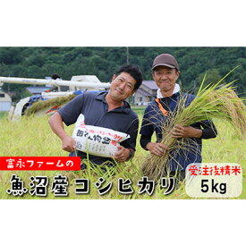 【ふるさと納税】令和7年産 富永ファーム「田でん物語」魚沼産コシヒカリ（精米）5kg お米 白米 ご飯 ブランド米 銘柄米 精米したて 新潟県産 直送 主食 炭水化物 　お届け：寄附入金確認後、約2週間～1ヶ月ほどでお届けとなります