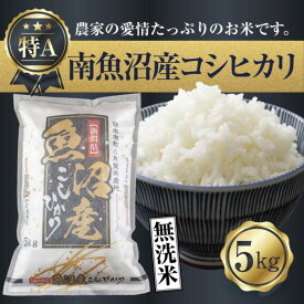 【ふるさと納税】ES115 ｜無洗米｜新潟県 南魚沼産 コシヒカリ お米 5kg（お米の美味しい炊き方ガイド付き）