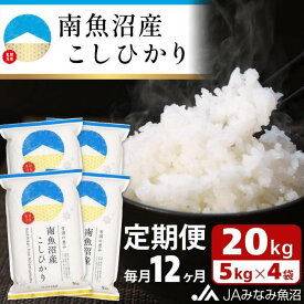 【ふるさと納税】米 定期便 南魚沼産 コシヒカリ 240kg ( 20kg × 12ヵ月 ) | お米 こめ 白米 食品 人気 おすすめ 送料無料 魚沼 南魚沼 南魚沼市 新潟県 精米 産直 産地直送 お取り寄せ お楽しみ