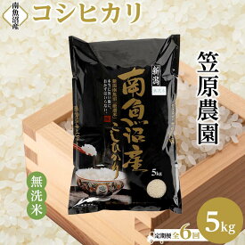【ふるさと納税】【定期便】【令和7年産新米】南魚沼産コシヒカリ無洗米（5kg×全6回） | お米 こめ 白米 コシヒカリ 食品 人気 おすすめ 送料無料 魚沼 南魚沼 南魚沼市 新潟県産 新潟県 精米 産直 産地直送 お取り寄せ