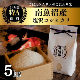 【ふるさと納税】【令和7年産】 5kg ごはんソムリエの南魚沼産コシヒカリ『庄治郎』100％塩沢産 農家直送 | お米 こめ 白米 食品 おすすめ 人気 送料無料