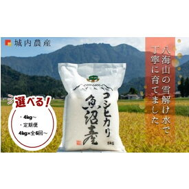 【ふるさと納税】【令和7年産】南魚沼産コシヒカリ 【5割減農薬栽培米】城内農産　白米4kg～10kg／無洗米4kg～20kg／定期便各種（一部品切れ中） | お米 白米 コシヒカリ 食品 人気 おすすめ 送料無料 南魚沼