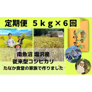 【ふるさと納税】南魚沼塩沢産 従来型コシヒカリ 白米5kg×6回(定期便) | お米 こめ 白米 食品 人気 おすすめ 送料無料