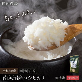【ふるさと納税】【令和8年産新米予約】南魚沼産コシヒカリ　(遁所農場)　白米・無洗米　各5kg／各10kg／定期便（3・6・12ヶ月）から選べます※一部品切れ中【定期便 銘柄米 ごはん】【2026年10月中旬から1ヶ月以内に順次発送予定】