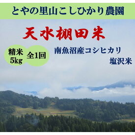【ふるさと納税】令和8年産米【天水棚田米】特別栽培米雪蔵熟成塩沢産コシヒカリ精米5kg1回「とやの里山継承プロジェクト」【銘柄 精米 こしひかり コシヒカリ 魚沼産 新潟米 お米 米 こめ】【2026年10月下旬より順次発送予定】