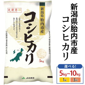 【ふるさと納税】米 定期便 5kg 10kg 新潟 コシヒカリ 令和7年産 精米 白米 お米 選べる 1回 3回 3ヶ月 新潟こしひかり 新潟県胎内市産コシヒカリ（JA北新潟）
