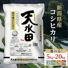 【ふるさと納税】新米 令和7年産 米 定期便 5kg 10kg 15kg 20kg 新潟 コシヒカリ 精米 白米 お米 選べる 1回 3回 6回 12回 3ヶ月 6ヶ月 12ヶ月 新潟こしひかり 新潟県黒川産コシヒカリ5kg【天水田】（新潟ケンベイ）