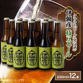 【ふるさと納税】弥彦村初のクラフトビール(発泡酒)伊彌彦枝豆エール12本セット【配送不可地域：離島】【1108534】