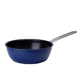 【ふるさと納税】栗原はるみ 深型フライパン24cm(ネイビー)【ガス火専用】ワイヤーハンドル 軽量 新潟県 弥彦村_キッチン用品 調理器具 新生活 一人暮らし【1122166】