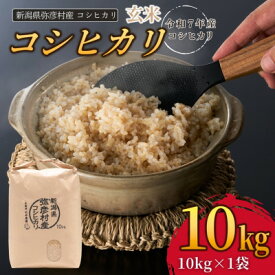 【ふるさと納税】新潟県弥彦村石井農園　令和7年産コシヒカリ【玄米 10kg】_新潟県産 玄米 お米 こしひかり こめ コメ 10キロ 弥彦村産【1508846】