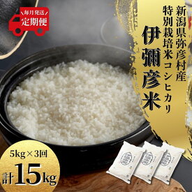 【ふるさと納税】 新潟県産 コシヒカリ 5kg 定期便 3回 特別栽培米 伊彌彦米 5キロ × 3ヶ月 新米 先行予約 令和8年産 米 新潟 | こしひかり お米 こめ コメ 白米 精米 いやひこまい ブランド米 お取り寄せ ギフト 贈答 贈り物 新潟県 弥彦村 ふるさと納税協力会(ST)