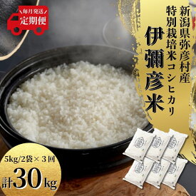 【ふるさと納税】 新潟県産 コシヒカリ 米 10kg 定期便 3回 特別栽培米 伊彌彦米 10キロ (5kg×2袋) 3ヶ月 新米 先行予約 令和8年産 米 新潟 | こしひかり お米 こめ コメ 白米 精米 いやひこまい ブランド米 ギフト 贈答 贈り物 新潟県 弥彦村 ふるさと納税協力会(ST)