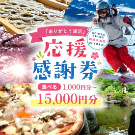 【ふるさと納税】 「ありがとう湯沢」応援感謝券 【1,000円 3,000円 15,000円】｜ 旅行券 クーポン券 割引券 サービス券 旅行 観光 スキー場 温泉 お土産 旅館 ホテル 民宿 レジャー施設 お食事券 地域商品券 リフト券 旅行券 スノーボード チケット 越後湯沢