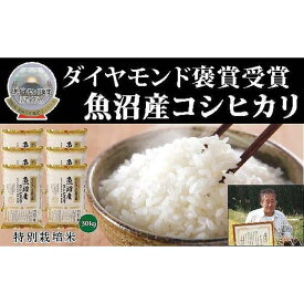 【ふるさと納税】 米 30kg ( 5kg × 6袋 ) 令和7年産 最高級 魚沼産 コシヒカリ 特別栽培米 ダイヤモンド褒賞受賞 | こしひかり お米 おこめ こめ コメ 白米 精米 新潟県 津南町