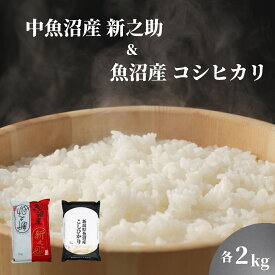 【ふるさと納税】 【令和8年産米 先行予約 】 【 食べ比べセット 2種 各2kg 】 ( 中魚沼産 新之助 ・ 魚沼産コシヒカリ 金印 ) 令和8年産 | お米 おこめ こめ コメ 白米 精米 ご飯 ギフト プレゼント 新潟県 津南町