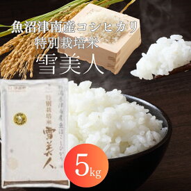 【ふるさと納税】【 先行予約 】 米 5kg 令和7年産 新米 魚沼産 コシヒカリ 雪美人 特別栽培米 | 白米 精米 こしひかり こめ コメ お米 おこめ おすすめ 人気 ギフト プレゼント 新潟県 津南町