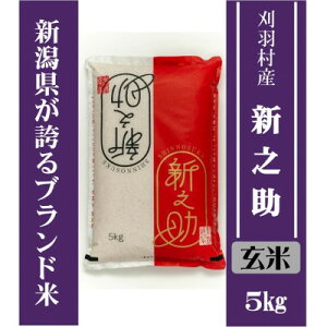 【ふるさと納税】【新潟ブランド米】【玄米】刈羽村産新之助 5kg【1576341】
