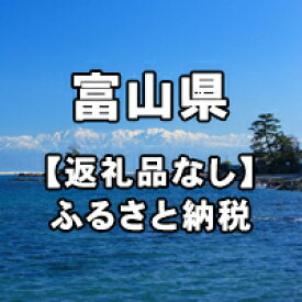 【ふるさと納税】富山県への寄付（返礼品はありません）