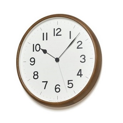 ROOTブラウン 初売り NY21-08BW Lemnos お届け：※申込状況によりお届け迄1～2ヶ月程度かかる場合があります 掛け時計 新着セール