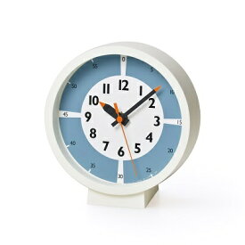 【ふるさと納税】fun pun clock with color! for table /ライトブルー （YD18-05LBL）Lemnos レムノス 時計　【インテリア】　お届け：※申込状況によりお届け迄1～2ヶ月程度かかる場合があります。