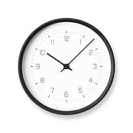 【ふるさと納税】NEUT wall clock / ブラック（KK22-09 BK）　【 民芸品 工芸品 伝統技術 インテリア モダン クラシック 調和 ニュートラル 上質 天然 ホワイトアッシュ 時計 シンプル 】