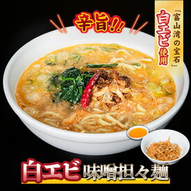 【ふるさと納税】【富山湾の宝石】白エビ味噌担々麺3食セット 冷凍 麺類 ラーメン 味噌ラーメン 辛旨 白エビの旨味 自家製 お取り寄せラーメン