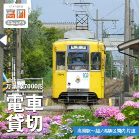 【ふるさと納税】万葉線7000形電車貸切（高岡駅〜越ノ潟駅区間内 片道） チケット 体験チケット 乗車券 鉄道乗車券 FAD-0001