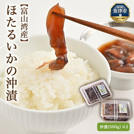 【ふるさと納税】富山湾産 ほたるいかの沖漬(500g)×2パック ｜ 天然 おきづけ 沖づけ 沖漬け 魚貝類 魚介類 海鮮 海産物 海の幸 珍味 グルメ 受賞 小分け お取り寄せ 人気 日本海 富山 特産品 浜浦水産 おつまみ 酒の肴 北陸 富山県 富山湾 魚津市 送料無料