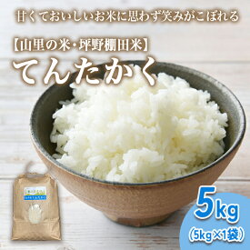 【ふるさと納税】山の湧き水 寒暖差 山里 山里の米・坪野米 R7年産 てんたかく 5kg ｜新米 こめ コメ お米 おこめ 白米 精米 お弁当 おにぎり 香り うまみ あまみ 富山 魚津　※北海道・沖縄・離島への配送不可　※2025年9月下旬～2025年10月中旬頃に順次発送予定