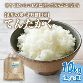 【ふるさと納税】山の湧き水 寒暖差 山里 山里の米・坪野米 R7年産 てんたかく 10kg（5kg×2）｜ 新米 こめ コメ お米 おこめ 白米 精米 お弁当 おにぎり 香り うまみ あまみ 富山 魚津　※北海道・沖縄・離島への配送不可　※2025年9月下旬～2025年10月中旬頃に順次発送予定
