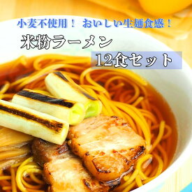 【ふるさと納税】グルテンフリー　富山県産米粉　アレンジ　もちもち「米粉ラーメン12食セット」※北海道・沖縄・離島への配送不可
