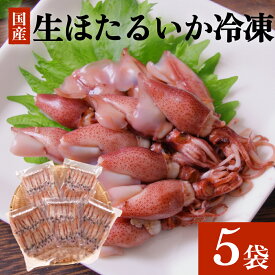 【ふるさと納税】生ほたるいか冷凍5袋セット 富山県 氷見市 ホタルイカ 冷凍 刺身