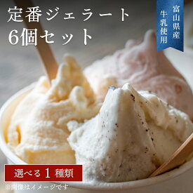 【ふるさと納税】【Himi Gelato】人気ジェラート6個セット（お好きな味1種類） 富山県 氷見市 アイスミルク アイス ピスタチオ ミルク いちご チョコレート 抹茶 チョコチップ