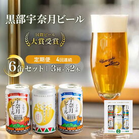 【ふるさと納税】ビール ふるさと定期便　宇奈月ビール6缶セット×4回（4か月連続発送）/地ビール クラフトビール 北陸 缶/富山県黒部市 飲み比べ お酒 酒