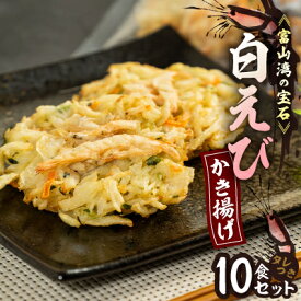 【ふるさと納税】富山産白えび入りかき揚げ【かき揚げ丼の具10食セット】【配送不可地域：離島】【1491463】