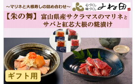 【ふるさと納税】【ギフト用】詰合せ〔朱の舞〕富山県産サクラマスのマリネとサバと南砺市産紅芯大根の糀漬け　素材重視のお惣菜《南砺の逸品》