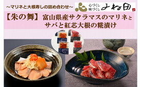 【ふるさと納税】詰合せ〔朱の舞〕富山県産サクラマスのマリネとサバと南砺市産紅芯大根の糀漬け　素材重視のお惣菜《南砺の逸品》