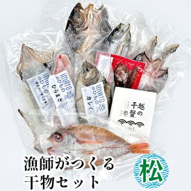 【ふるさと納税】現役漁師が直接つくる富山湾と日本海の干物セット(松)　【魚貝類 干物 アジ ホッケ】