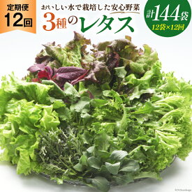 【ふるさと納税】【12回定期便】富山のおいしい水で生産した安心野菜（12袋）[北陸機材 富山県 舟橋村 57050146] 野菜 野菜セット フラワーリーフ フリルレタス マルチレタス 水耕栽培 定期便